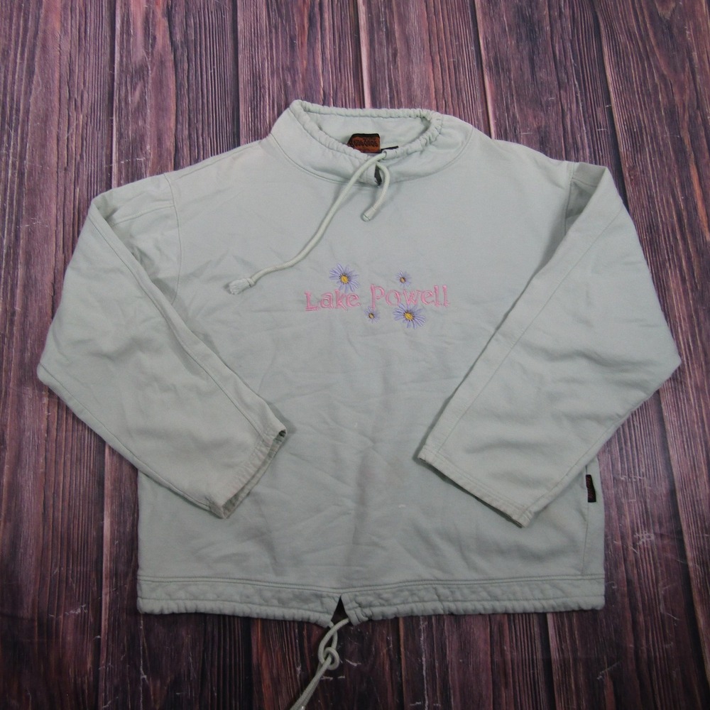 Renegade Club Womens Size Medium Green Lake Powell Mock Neck Sweater Granny Core
